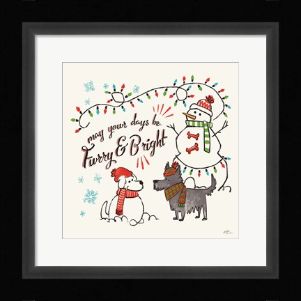 Framed Winter Wooferland III Print