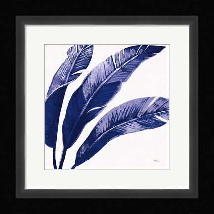 Framed Welcome to Paradise XI Indigo Print