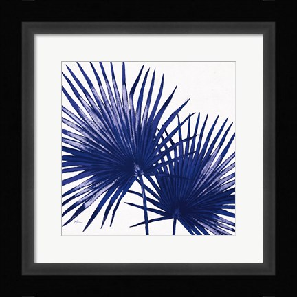 Framed Welcome to Paradise XII Indigo Print