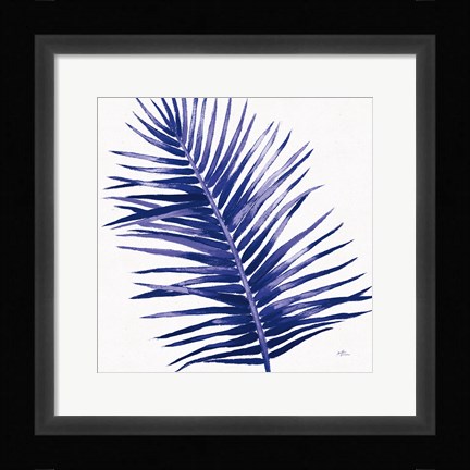 Framed Welcome to Paradise XIV Indigo Print