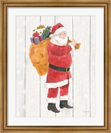 Framed Welcome Christmas I Print