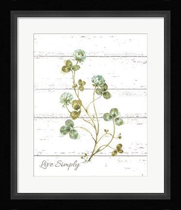 Framed My Greenhouse Clover Live Simply Print