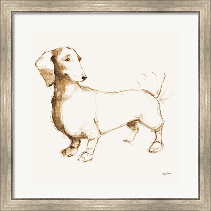 Framed Clio Brown and Orange Print