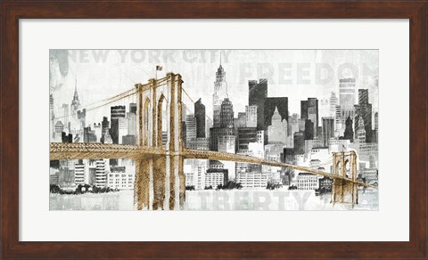 Framed New York Skyline I Print