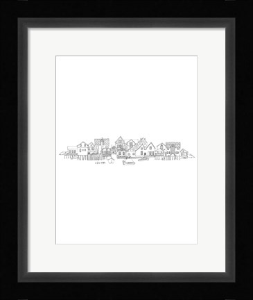 Framed Nordic Village I Vertical Print