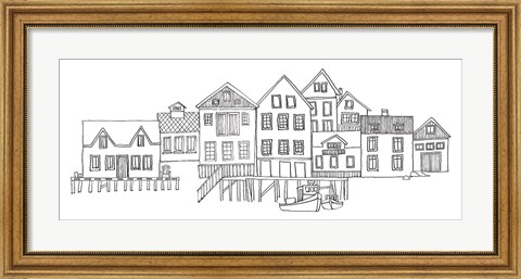 Framed Nordic Village II Print