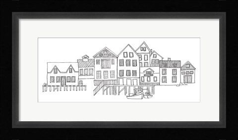 Framed Nordic Village II Print