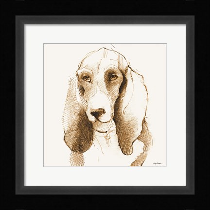 Framed Oberon Brown and Orange Print