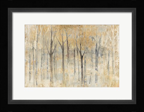 Framed Seasons End Gold Dark Print
