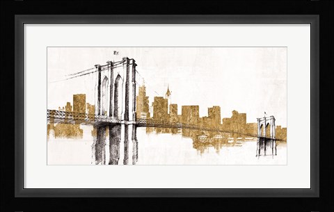 Framed Skyline Crossing Gold Print