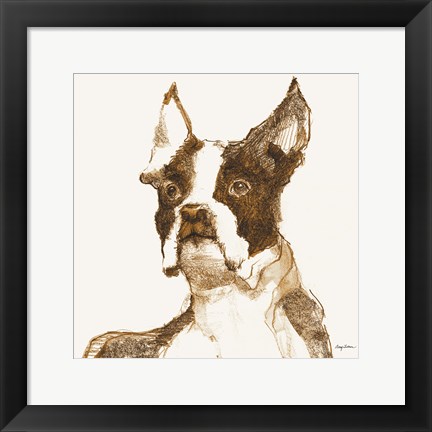 Framed Ulysses Brown and Orange Print