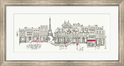 Framed World Cafe II Paris Pink Print