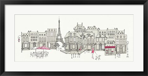 Framed World Cafe II Paris Pink Print