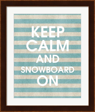 Framed Snowboard On Part II Print