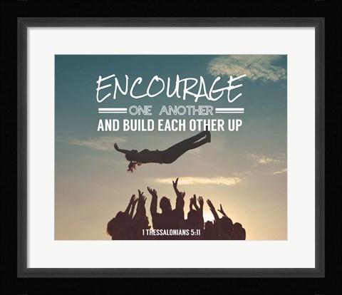 Framed Encourage One Another - Celebrating Team Print