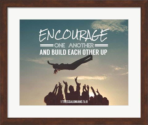 Framed Encourage One Another - Celebrating Team Print