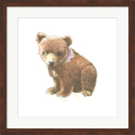 Framed Into the Woods Bear Cub Print