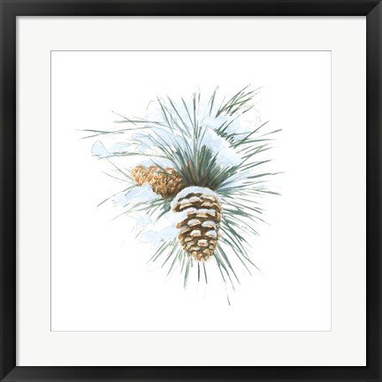 Framed Into the Woods Pinecone II Print