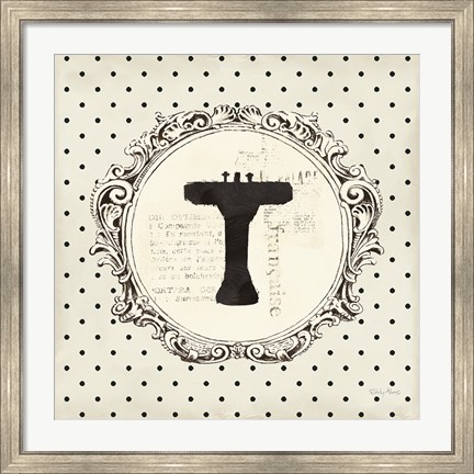 Framed Cartouche Sink Circle Print