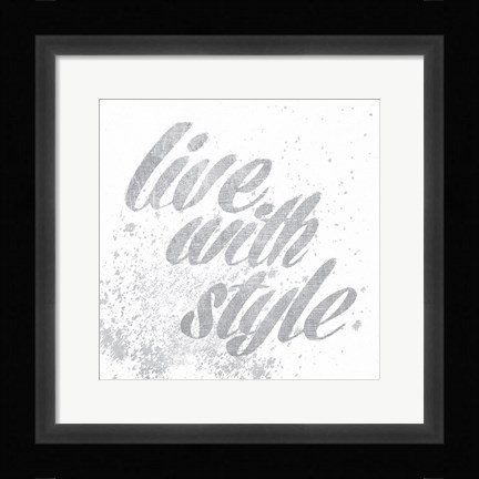 Framed Show Fetish Quotes III Light Silver Print