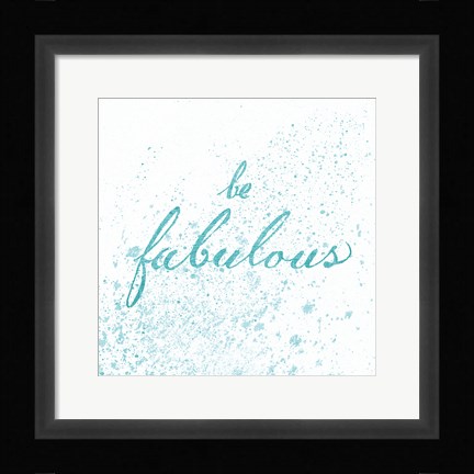 Framed Shoe Fetish I Light Teal Print