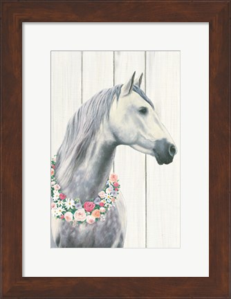 Framed Spirit Stallion I on wood Print