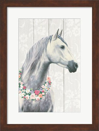 Framed Spirit Stallion I on wood Print