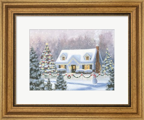 Framed Home for Christmas Print