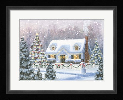 Framed Home for Christmas Print