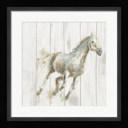Framed Stallion I on Birch Print
