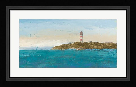 Framed Lighthouse Seascape I Print