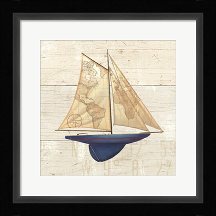 Framed Nautique I Print