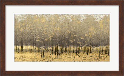 Framed Golden Trees III Taupe Print
