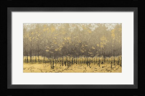 Framed Golden Trees III Taupe Print