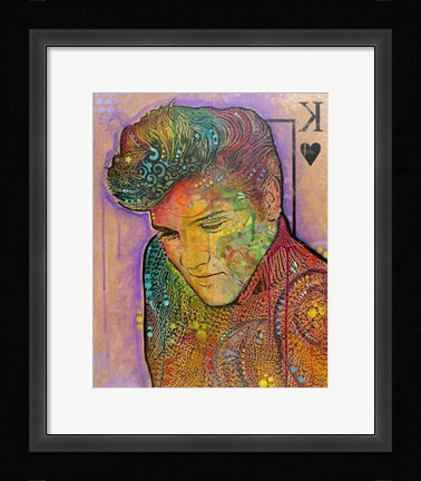 Framed Elvis - King of Hearts Print