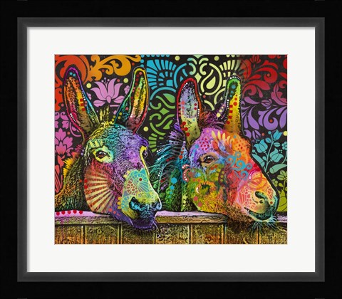 Framed Donkeys Print