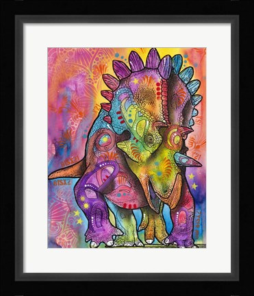Framed Triceratops Print