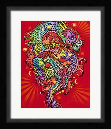 Framed Red Dragon Print