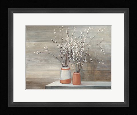 Framed Pussy Willow Still Life Print