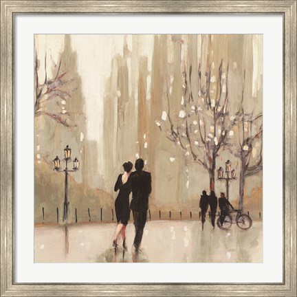 Framed Evening Out Neutral Square Print