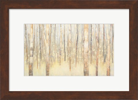 Framed Birches in Winter Print