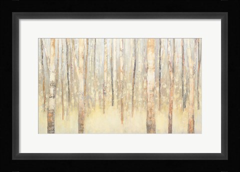 Framed Birches in Winter Print
