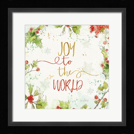 Framed Christmas Sentiments V Print