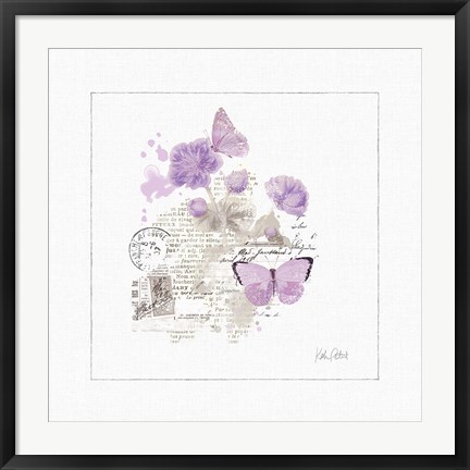 Framed Sunny Day II Purple Print