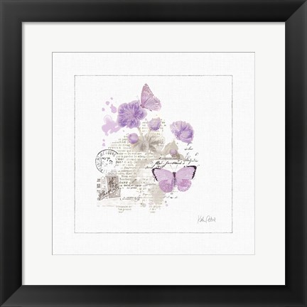 Framed Sunny Day II Purple Print