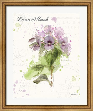 Framed Floral Splash III Love Much Print