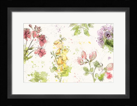 Framed Floral Splash I Print