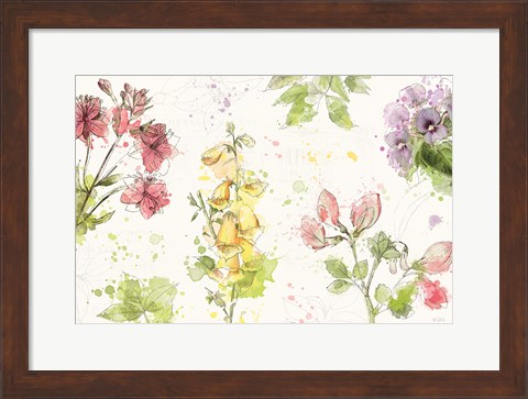 Framed Floral Splash I Print