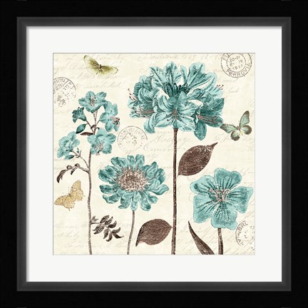 Framed Slated Blue VI Print