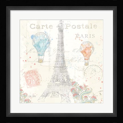 Framed Lighthearted in Paris V Print